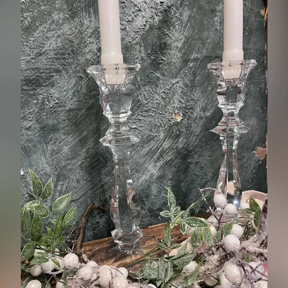 Imperial lead crystal 10” candlestick  holder taper - Picture 3 of 6